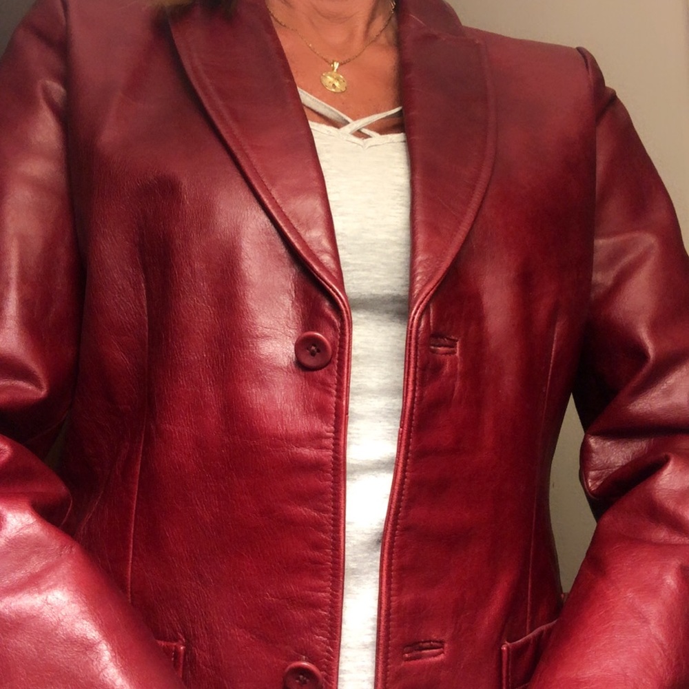 Gap leather blazer